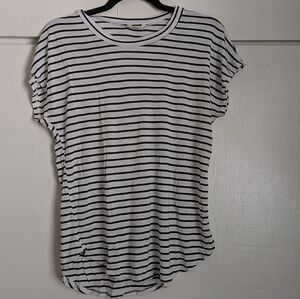 Rebel Society Black & White stripped top
